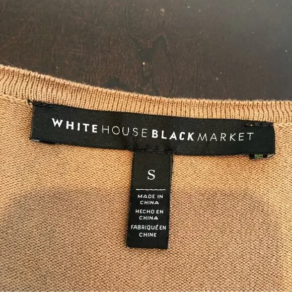 WHBM brown and black snakeskin python knit sweater top size Small - Picture 7 of 14